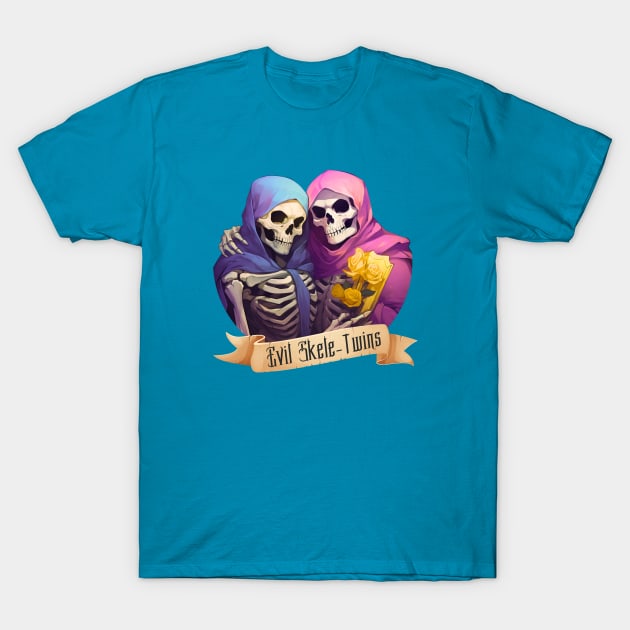 Evil Skele-twins T-Shirt by Moonpixels